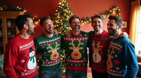 Embrace the fun with men's ugly Christmas sweaters